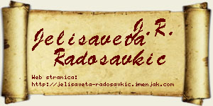 Jelisaveta Radosavkić vizit kartica